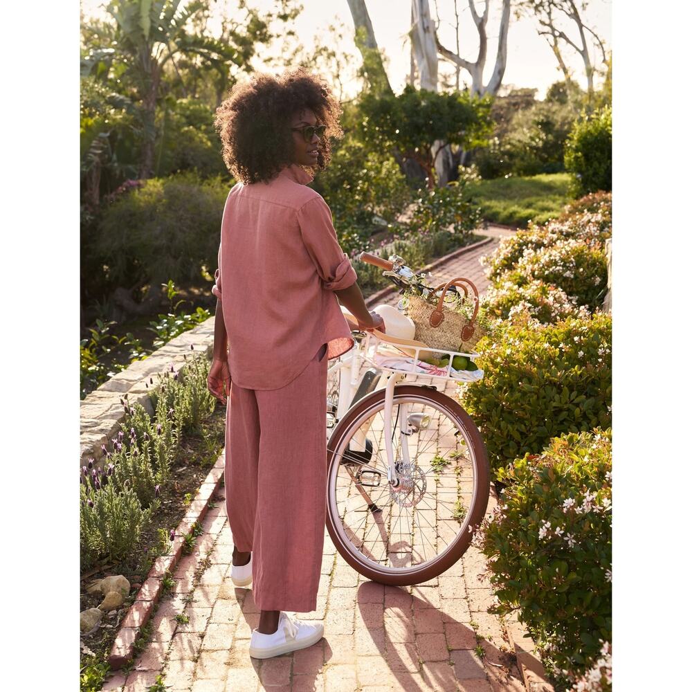 Frank & Eileen Maisie Linen Pant in Mauve - Picture 2 of 13